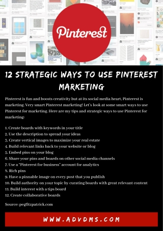 12 Strategic Ways to Use Pinterest Marketing