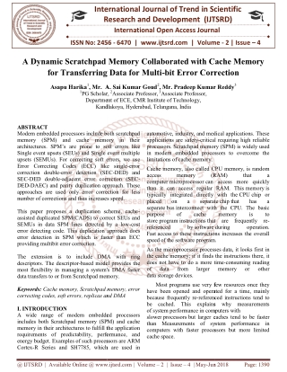 A Dynamic Scratchpad Memory Collaborated with Cache Memory for Transferring Data for Multi bit Error Correction