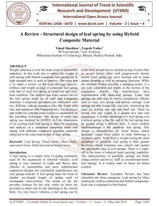 A Review Structural design of leaf spring by using Hybrid Composite Material