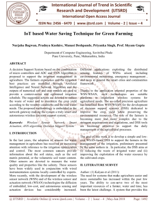 IoT based water saving technique for Green Farming