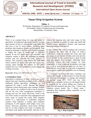 Smart Drip Irrigation System