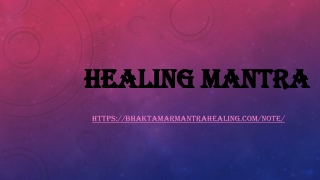 Healing mantra