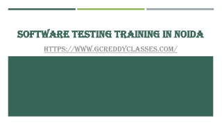 Software testing training in Noida