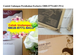 Contoh Undangan Pernikahan Exclusive O818.O771.6413[wa]