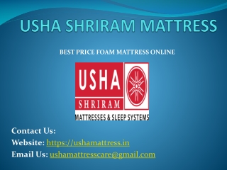 Usha Shriram Best Price Foam Mattress Online