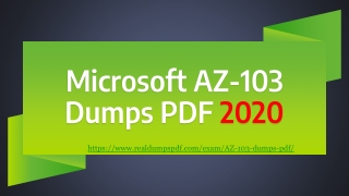 Microsoft AZ-103 Dumps PDF [2020]