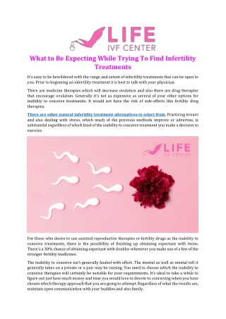 What to Be Expecting While Trying To Find Infertility Treatments
