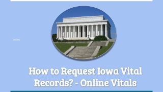 Looking for Iowa Vital Records?