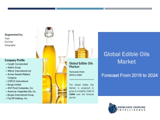 A Complete Study on Global Edible Oils Market