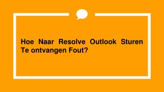 Hoe Naar Resolve Outlook Sturen Te ontvangen Fout?