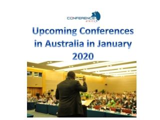 Upcoming Conferences in Australia in January 2020