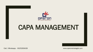 capa management process flow chart | Operon Strategist