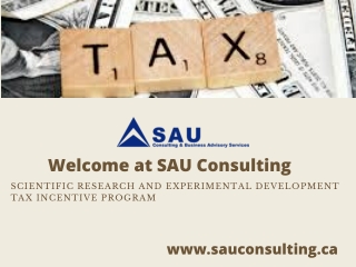 SR&ED Tax Credits For Your Business - SAU Consulting