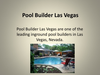 Pool Builder Las Vegas