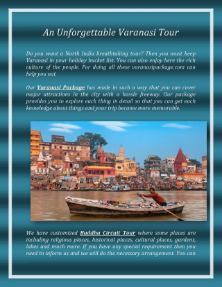 An Unforgettable Varanasi Tour
