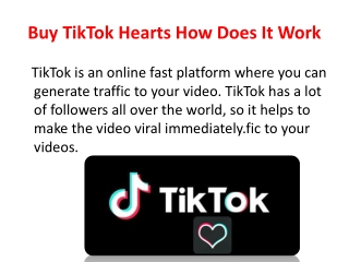 Buy TikTok Hearts How Does It Work