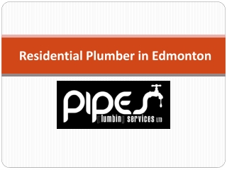 Residential Plumber in Edmonton