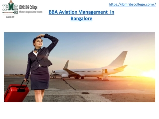 BBA Aviation Management  in Bangalore - IBMR IBS