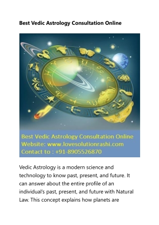 Best Vedic Astrology Consultation Online