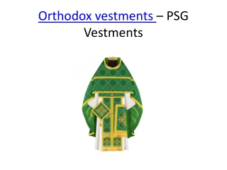 Orthodox vestments