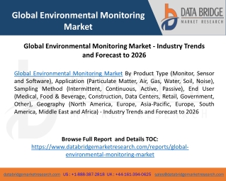Global Environmental Monitoring Market - Industry Trends and Forecast to 2026