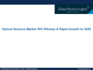 Optical Sensors Market Trends, Analysis & Forecast,2026