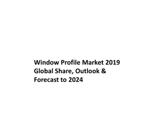 Window Profile Market 2019 Global Share, Outlook & Forecast to 2024