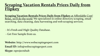 Scraping Vacation Rentals Prices Daily from Flipkey