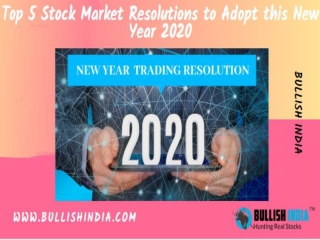 Top 5 Stock Market Resolutions to Adopt this New Year 2020