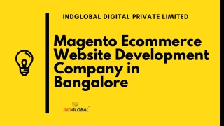 Magento Ecommerce Website Development Company in Bangalore