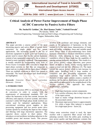 Critical Analysis of Power Factor Improvement of Single Phase AC DC Converter by Passive Active Filters