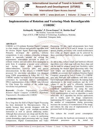 Implementation of Rotation and Vectoring Mode Reconfigurable CORDIC
