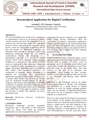 Decentralized Application for Digital Certification