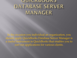 QuickBooks Database Server Manager Install & Download