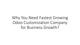 Fastest growing odoo customization company for business growth