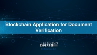 Blockchain Application for Document Verification