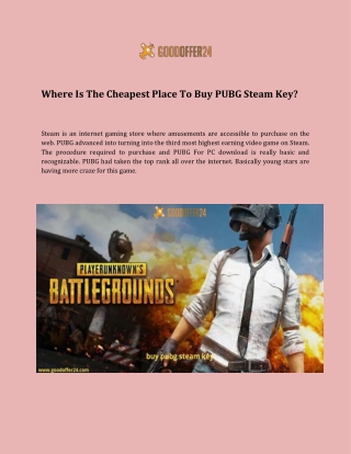 Buy PUBG Steam Key at the Best Price