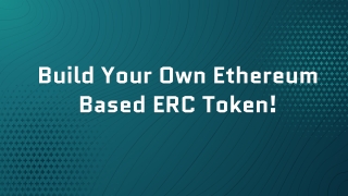 Create Ethereum Based ERC20 token!