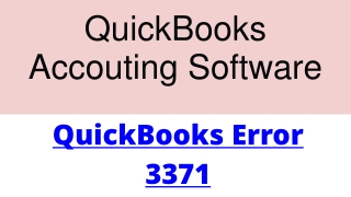 QuickBooks Error 3371- Solve Now