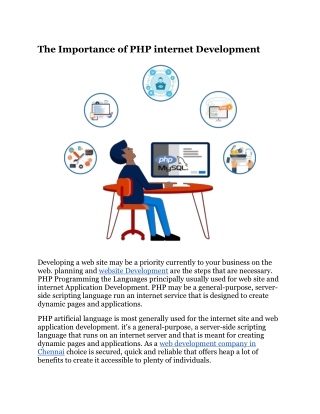 The Importance of PHP internet Development