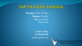 SAP TM Online Training | SAP TM