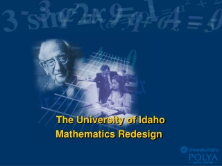 The University of Idaho Mathematics Redesign