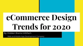 eCommerce Design Trends for 2020