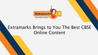 Extramarks Brings to You The Best CBSE Online Content