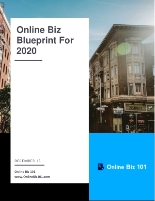 Online Business Blueprint For 2020