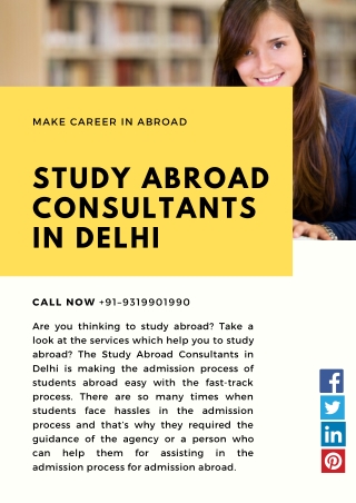 Make Career in Abroad With Study Abroad Consultants in Delhi