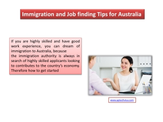 Immigration and job finding tips to Australia