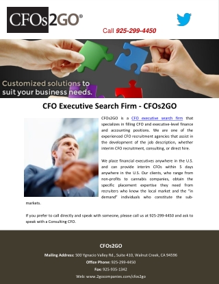 CFO Executive Search Firm - CFOs2GO