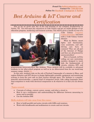 Best Arduino & IoT Course and Certification