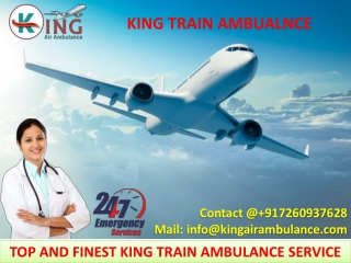 Complete ICU Facility Air Ambulance Services in Bhopal and Indore by King
